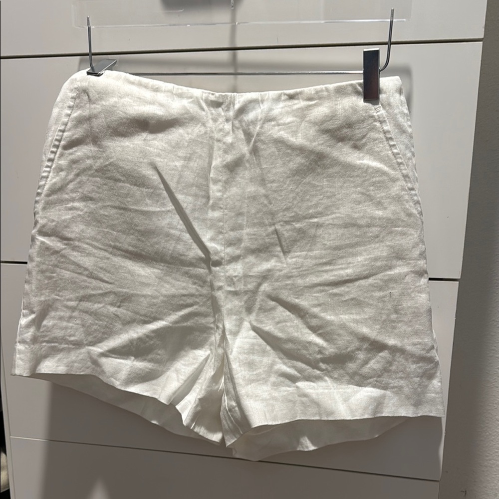 White Linen Shorts
